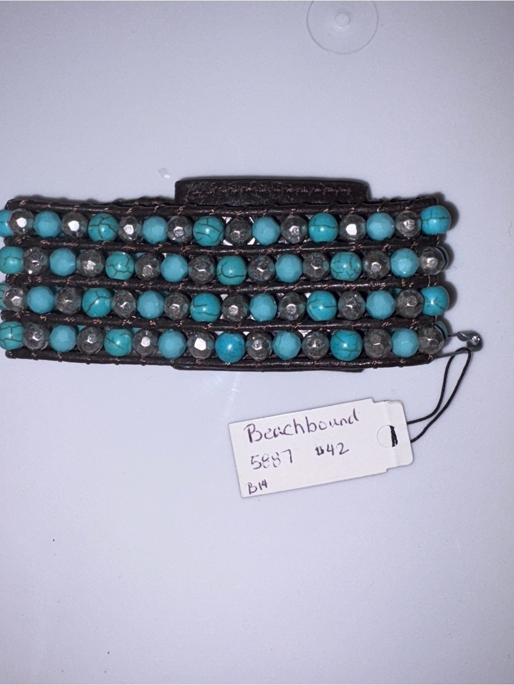 Premier Designs Turquoise and Silver Multi-Row Wrap Bracelet